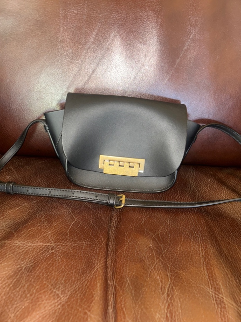 Zac Posen All Leather Crossbody Bag NEW